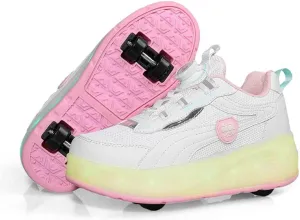 11 LED Light Up Kids Roller Skate Shoes with Wheel, Sneakers for Boys Girls Birthday Thanksgiving Christmas Day