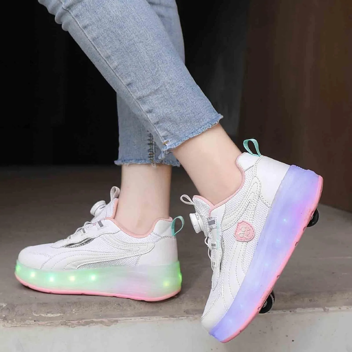 11 LED Light Up Kids Roller Skate Shoes with Wheel, Sneakers for Boys Girls Birthday Thanksgiving Christmas Day