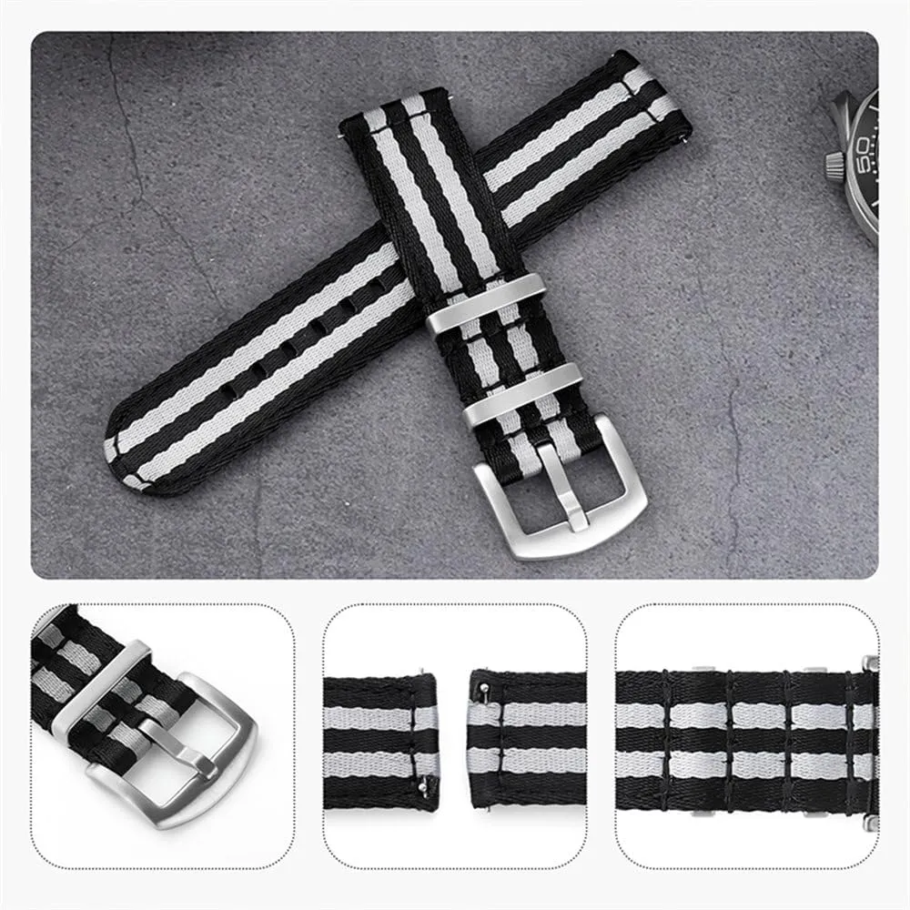 20mm 22mm Nylon Watch Strap Smooth Soft Nylon Sport Replacement Band Quick Release Canvas Bracelet Watchband