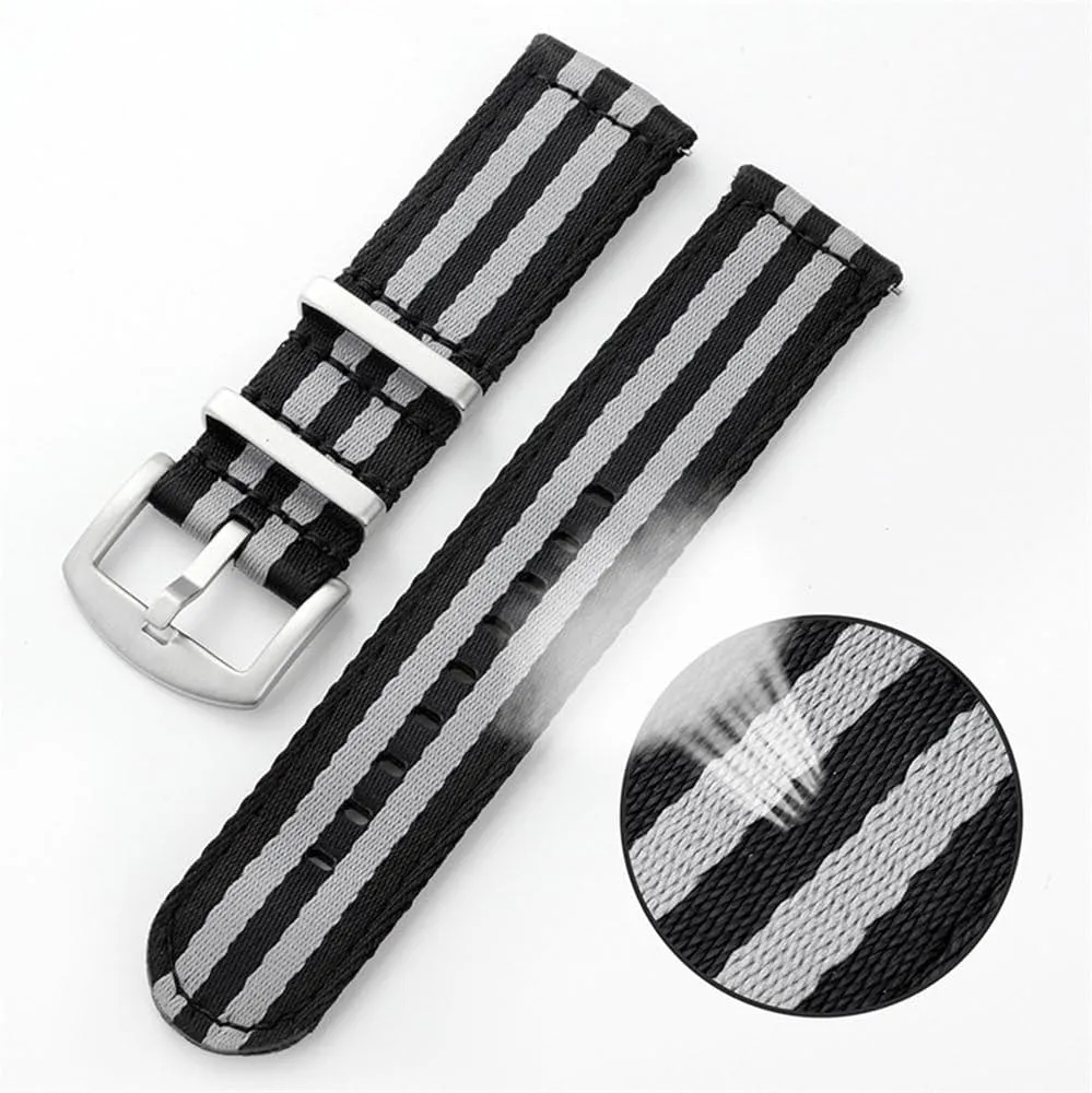 20mm 22mm Nylon Watch Strap Smooth Soft Nylon Sport Replacement Band Quick Release Canvas Bracelet Watchband