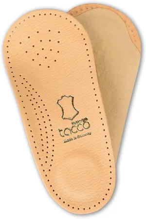 3/4 Light Orthotic Shoe Insoles Inserts Tacco Elastic – Light Arch Support and Shock Absorbing Pads – Vegetable Tanned Leather – Made in Germany (37 EUR/US L6)