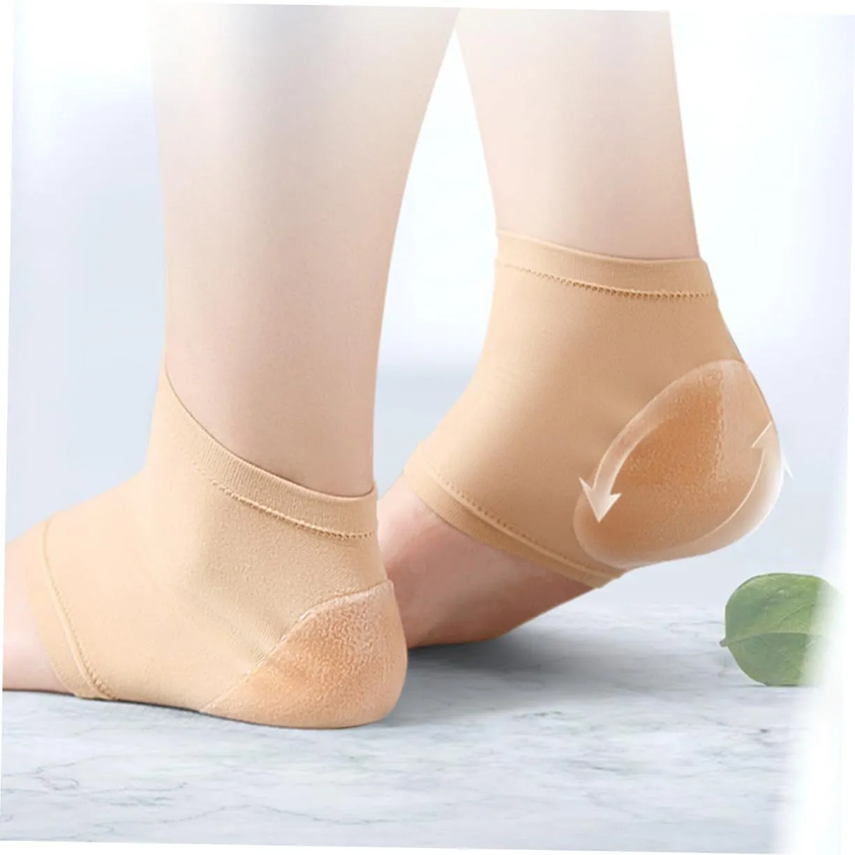 3sets Moisturizing Foot Socks Ankle Support Cracked Heel Wrap Shoe Heel Protectors for Women Men 2pairs*3