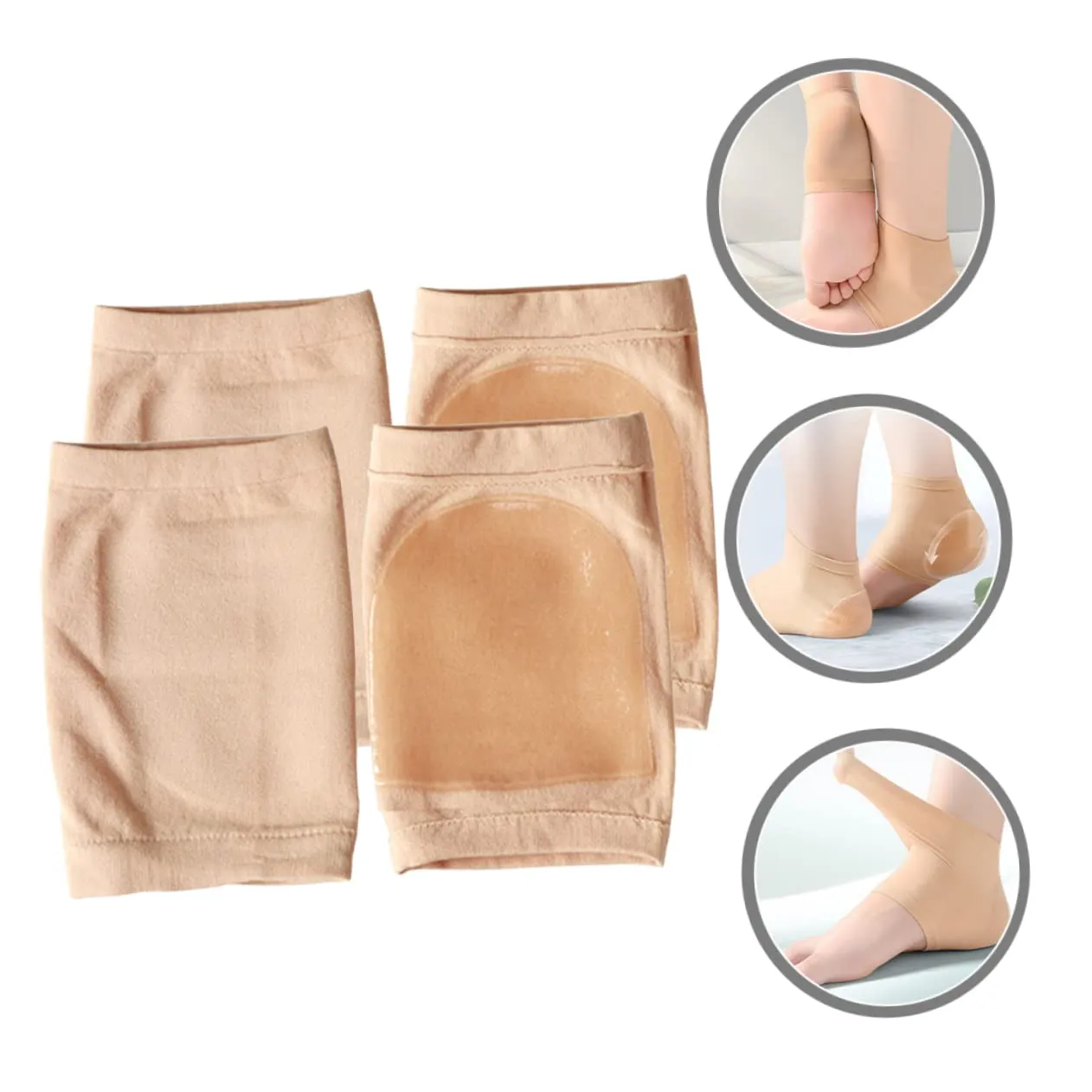 3sets Moisturizing Foot Socks Ankle Support Cracked Heel Wrap Shoe Heel Protectors for Women Men 2pairs*3