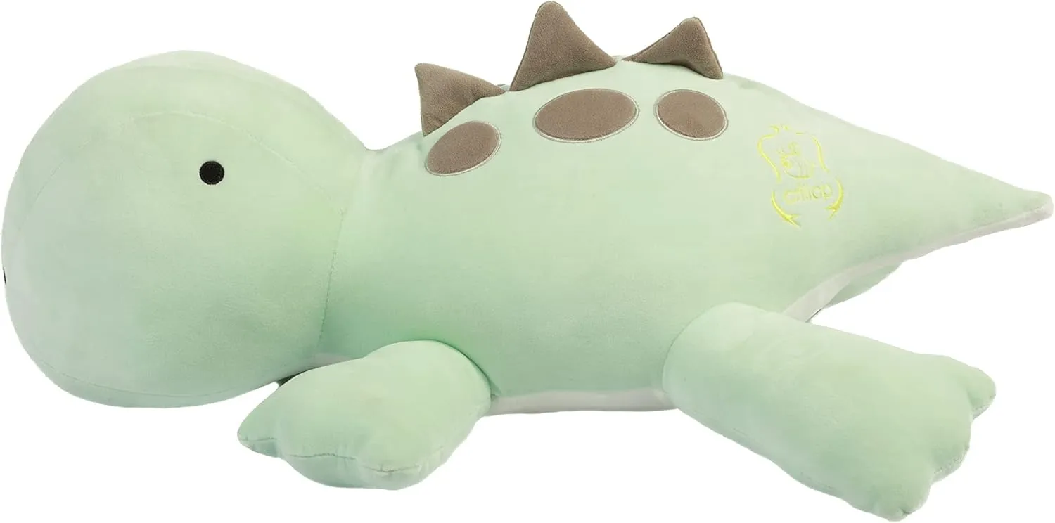 4LB Cute Weighted Stuffed Animals Plush - 24 inch Soft Weighted Dinosaur Plush Toy Pillow for Adults and Children (Green Dinosaur)