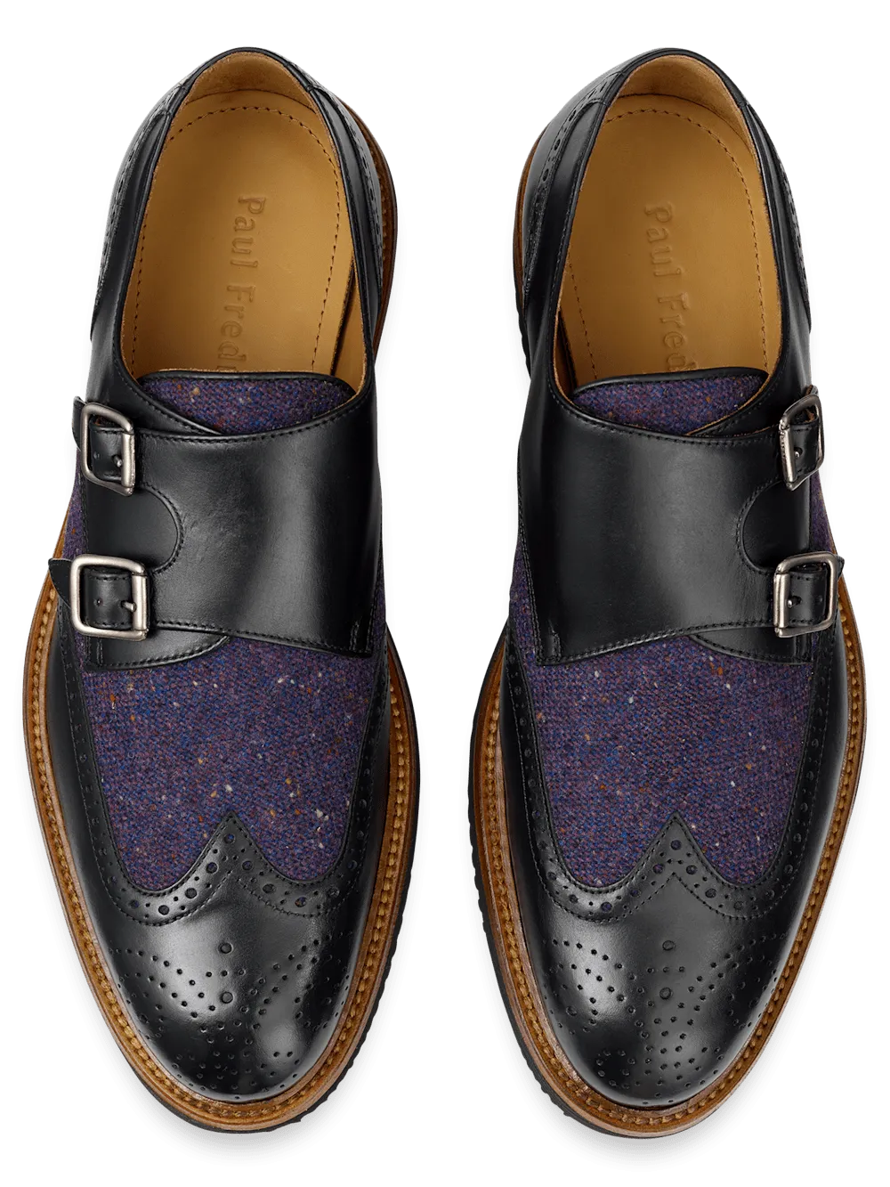 Abe Hybrid Monk Strap - Black/purple