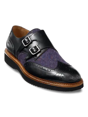 Abe Hybrid Monk Strap - Black/purple