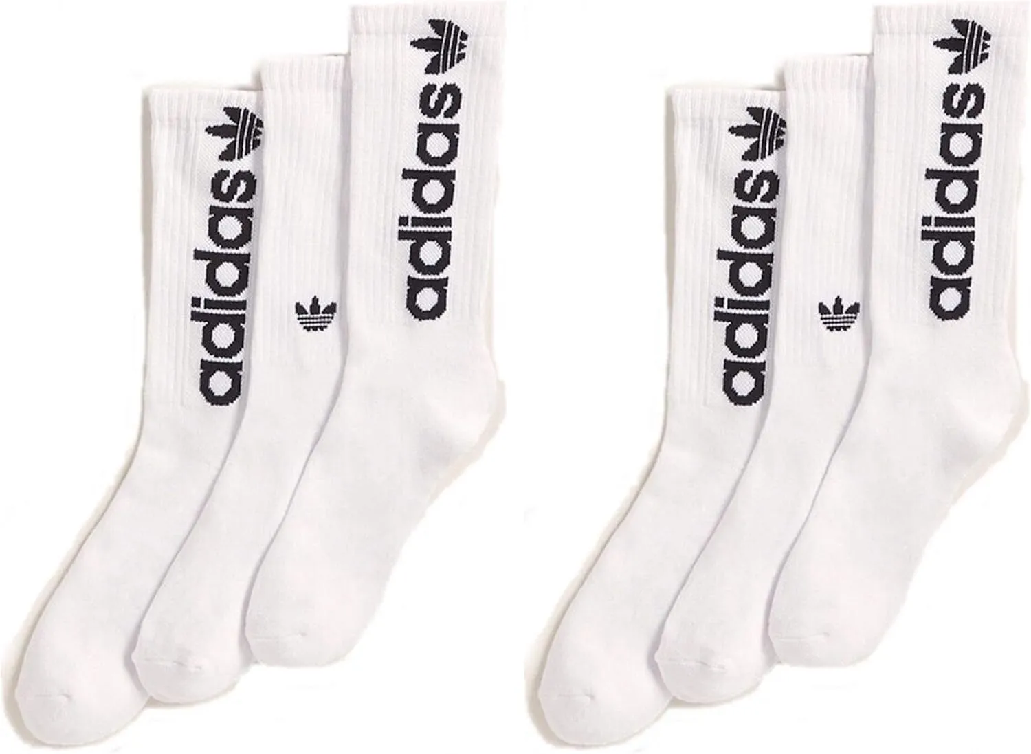 adidas Mens 6 Pack Athletic Crew Socks (Shoe: 6-13)