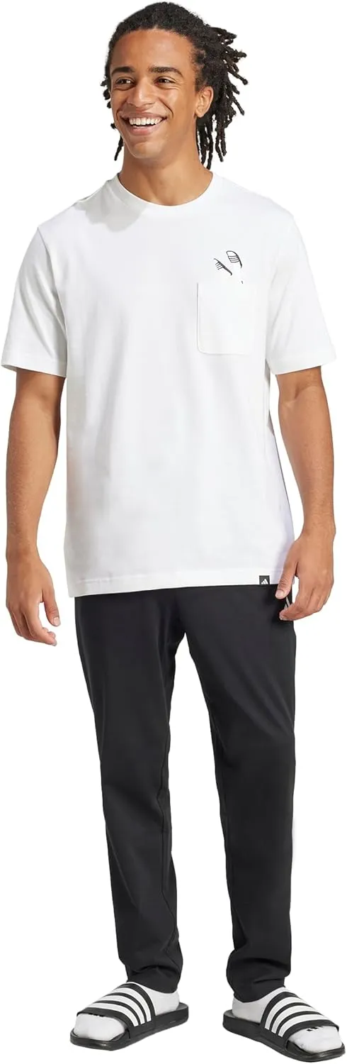 adidas Men's Lounge Slides Pocket T-Shirt