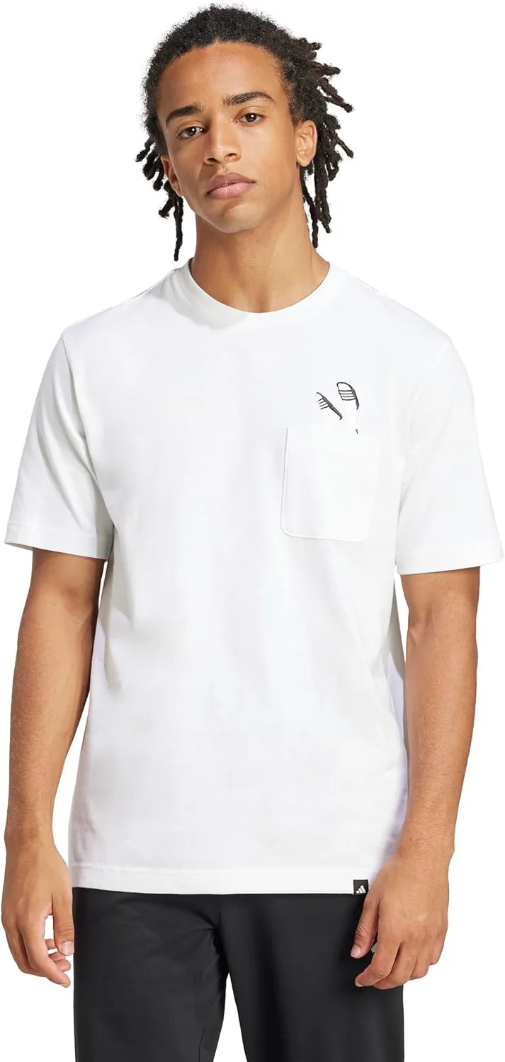 adidas Men's Lounge Slides Pocket T-Shirt