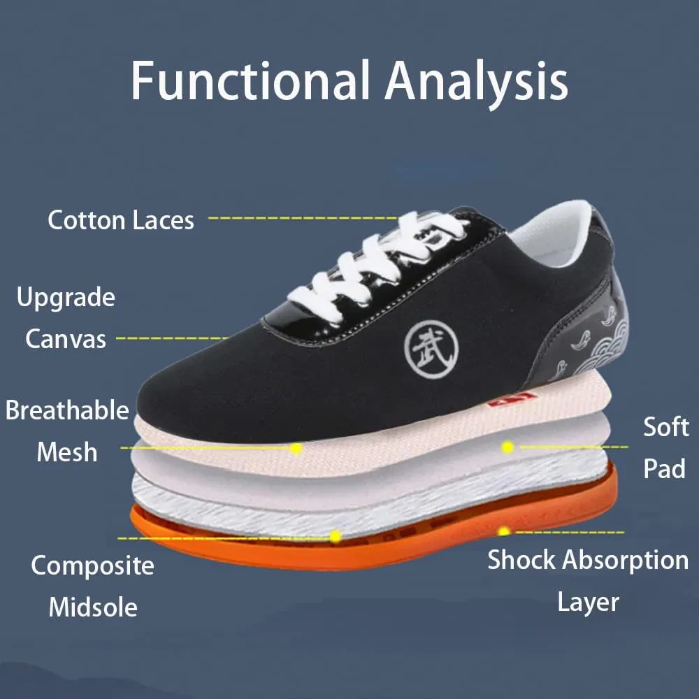 Adults Unisex Martial Arts Sneakers,Design for Martial Arts Kung fu Boxing Karate Taichi,Taekwondo,Perfect for Beginner or Professional,