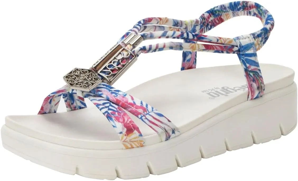 Alegria by PG Lite Women's Roz Tropic Platform Sandal Slide, 8-8.5