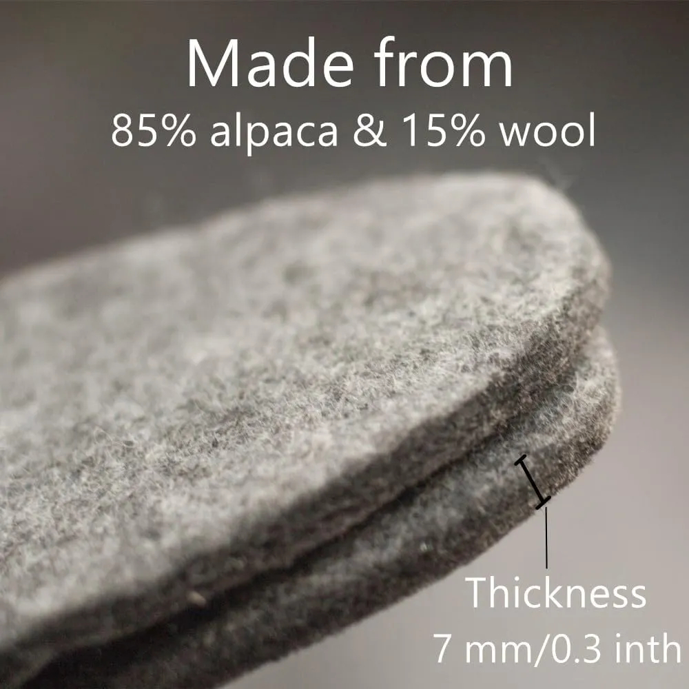 Alpaca Wool Warm Shoe Insert - Wool Shoe Insoles for Boot Soft Winter Warm Shoe Replacement Men 11 Women 12