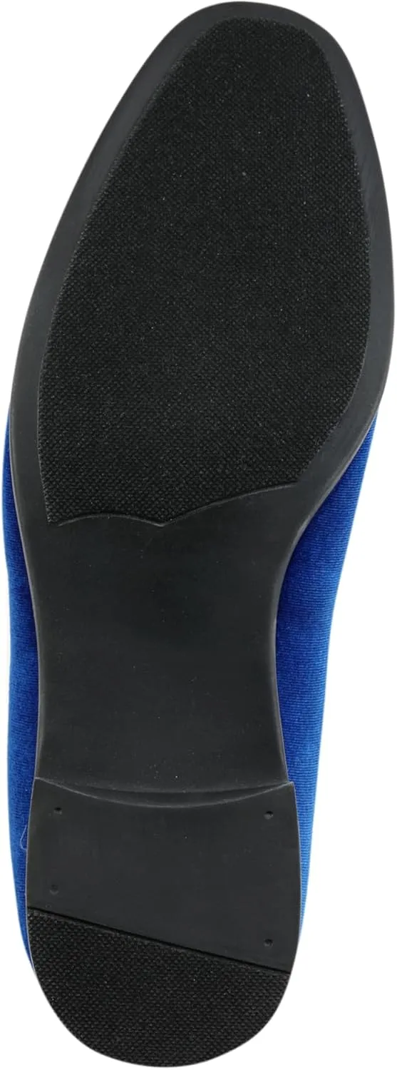 Amali Bradford - Microfiber Men's Slip-On Loafer with Gold Metal Bit - Smoking Slip On Dress Shoes for Men - Microfiber Formal Loafers for Men