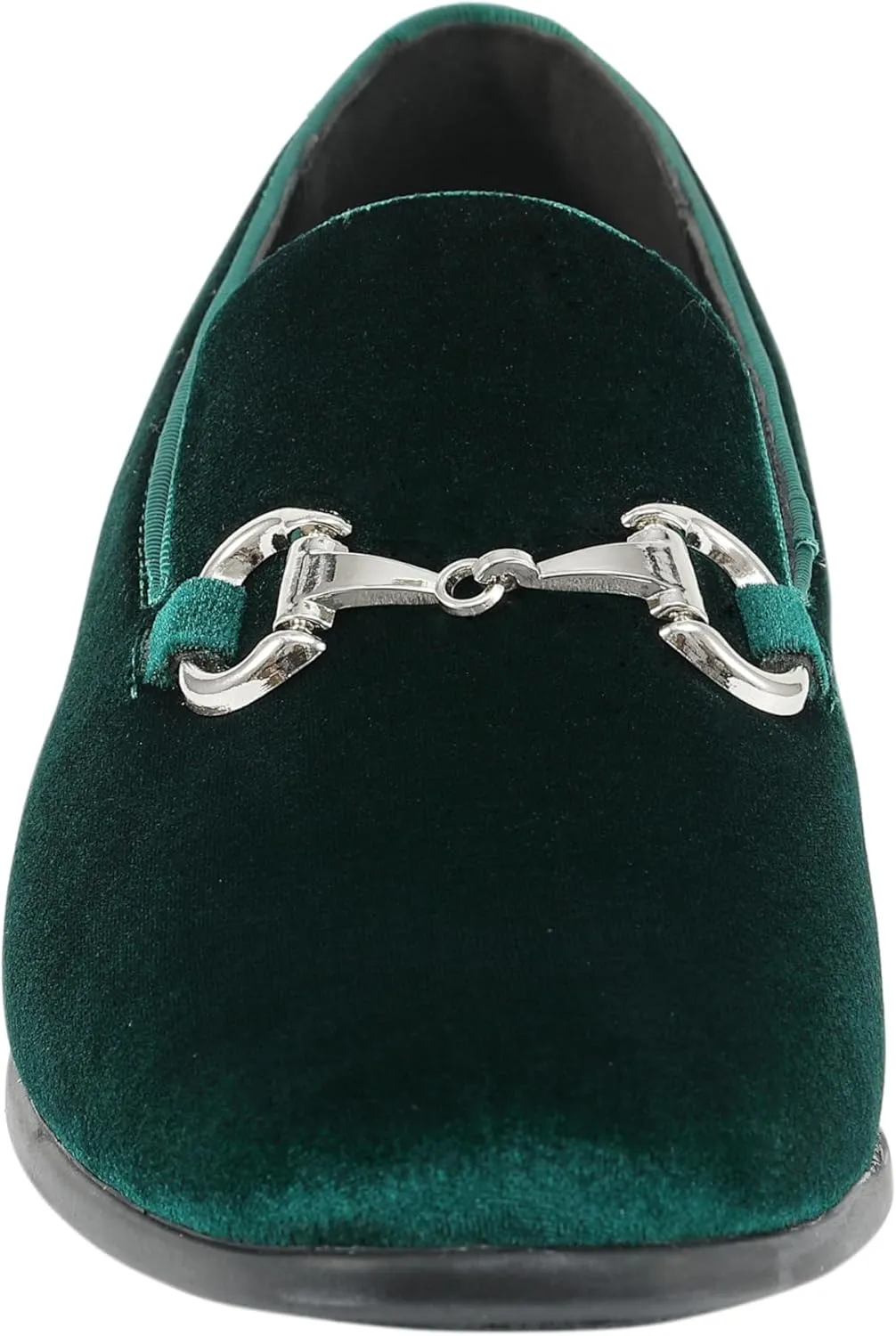 Amali Bradford - Microfiber Men's Slip-On Loafer with Gold Metal Bit - Smoking Slip On Dress Shoes for Men - Microfiber Formal Loafers for Men