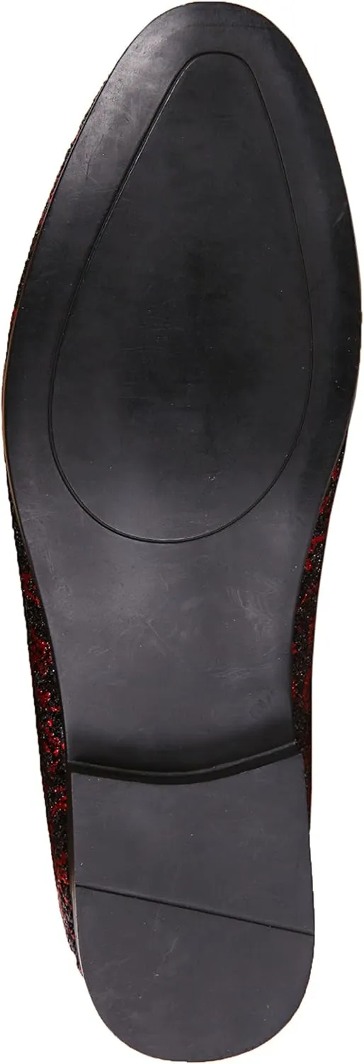 Amali Men's Paisley Metallic Erin Driving Smoking Slip On Loafer Dress Shoe