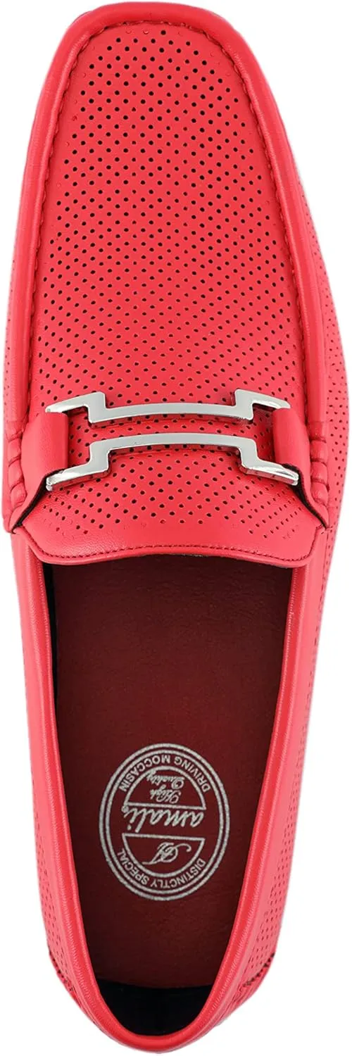 Amali Slip-On Loafer Matching Color Bit, Comfortable Driving Moccasins Shoes for Men