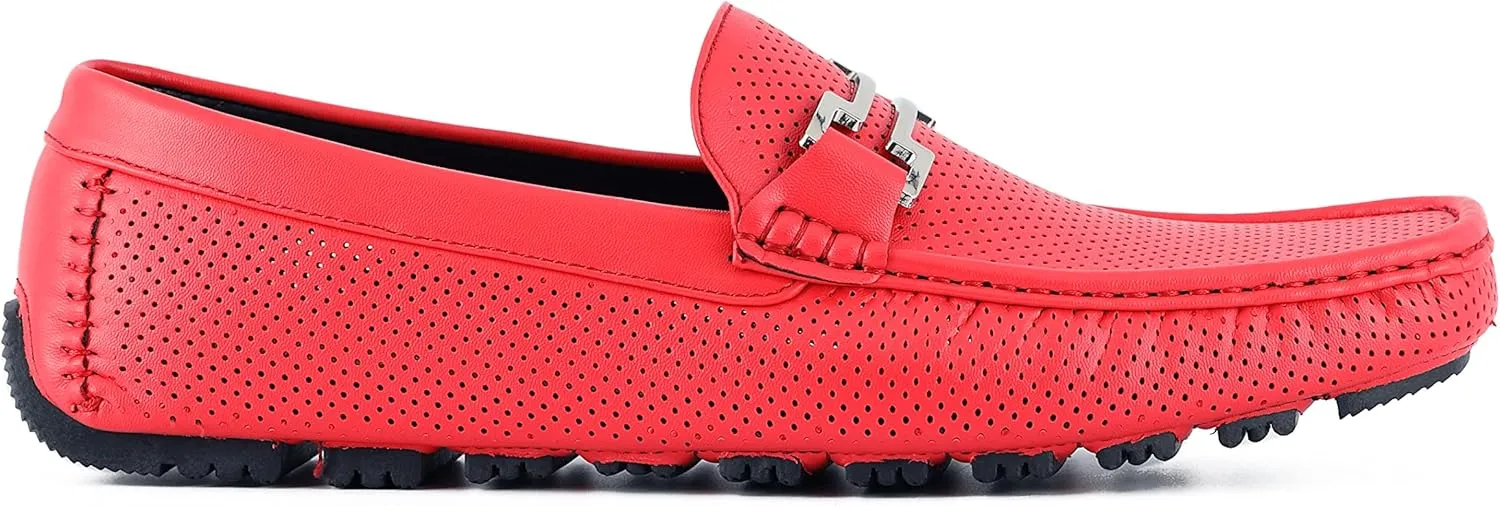 Amali Slip-On Loafer Matching Color Bit, Comfortable Driving Moccasins Shoes for Men
