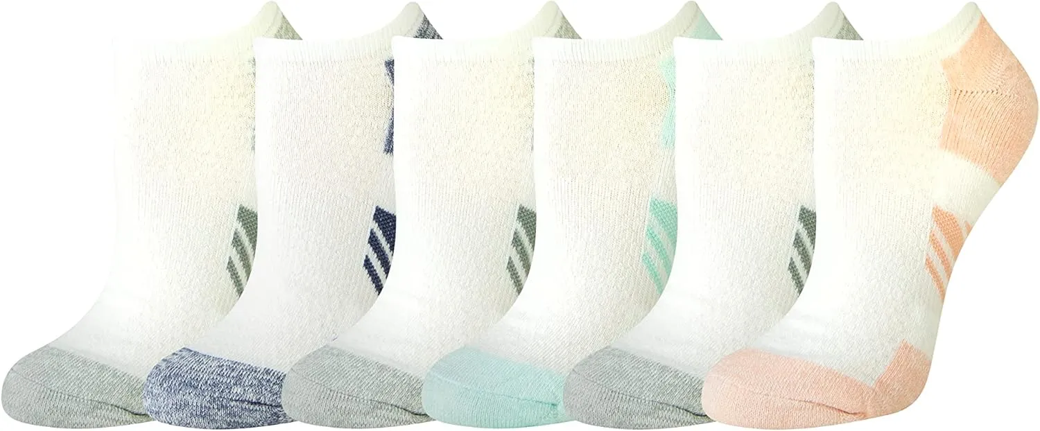 Amazon Essentials Women's Performance Comfortable Cotton Cushioned Breathable Athletic No-Show Sports Socks, 6 Pairs