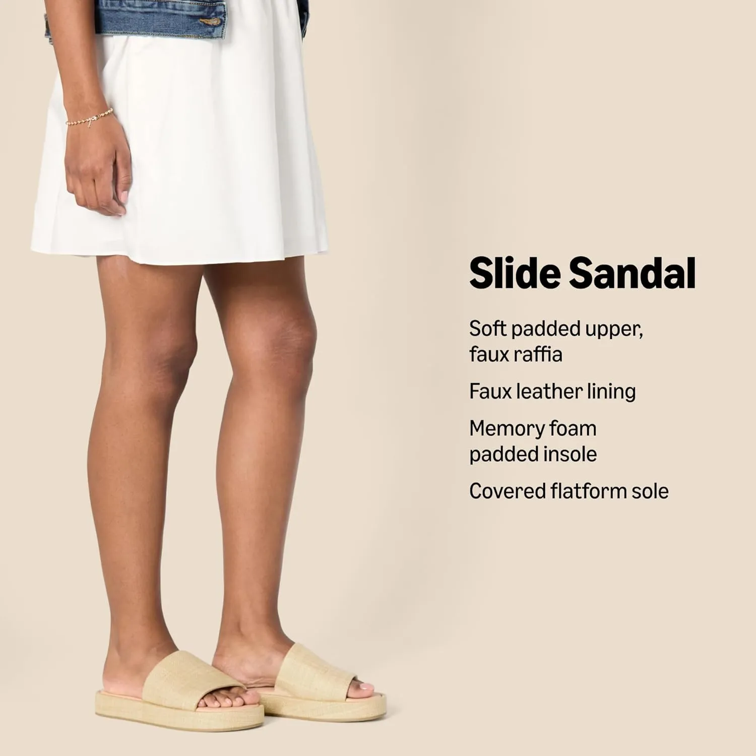 Amazon Essentials Women's Slide Flatform Sandal