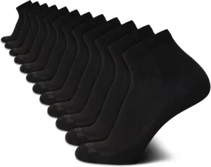AND1 Men's Socks - PROPLATINUM Lightweight Quarter Cut Socks (12 Pack)