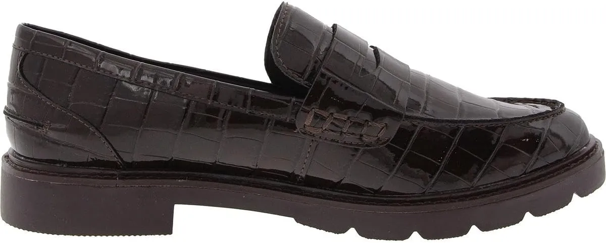 Anne Klein Womens Eryn Padded Insole Patent Loafers