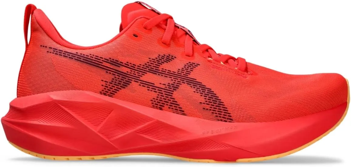ASICS Men's NOVABLAST 5 Running Shoe, 11.5, Flash RED/EDO Purple