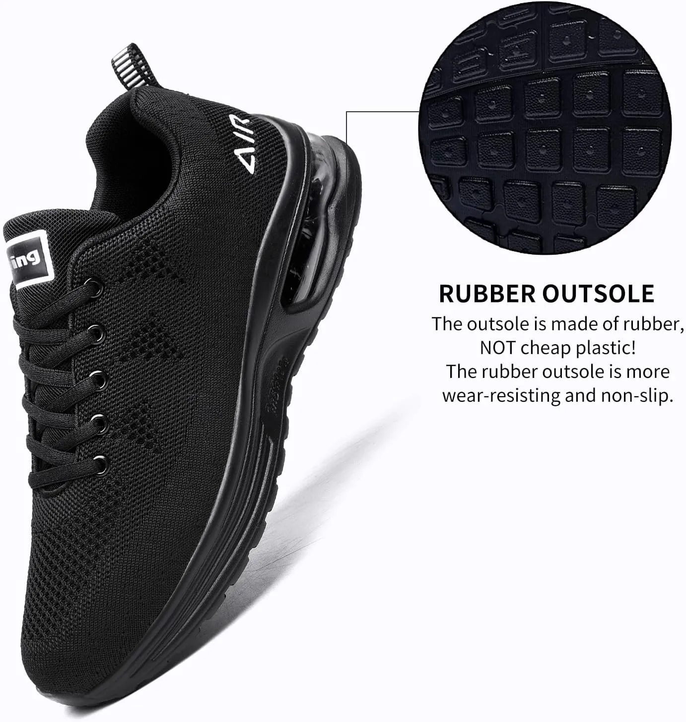AUPERF Men's Air Running Shoes Lightweight Breathable Workout Footwear Walking Sports Tennis Sneaker