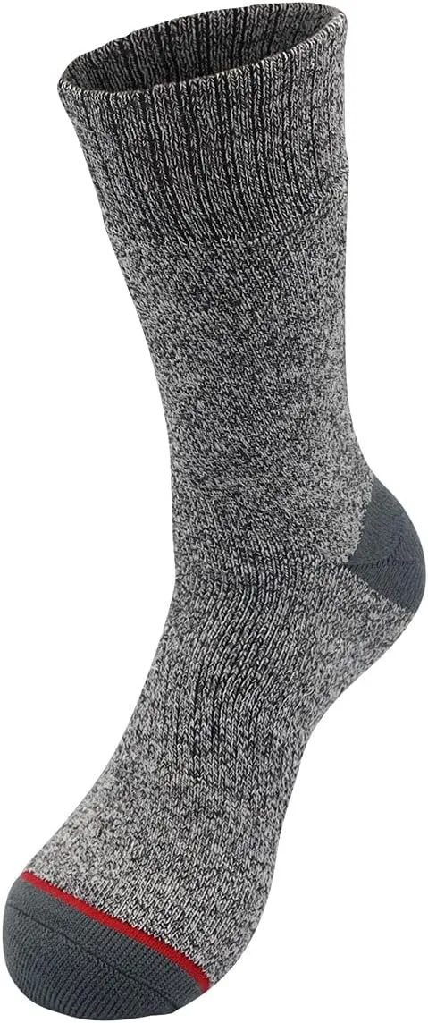 Avalanche Men's High Thermal Socks, Cushioned Thermal Crew Socks For Men 5-Pack