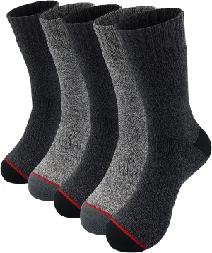 Avalanche Men's High Thermal Socks, Cushioned Thermal Crew Socks For Men 5-Pack