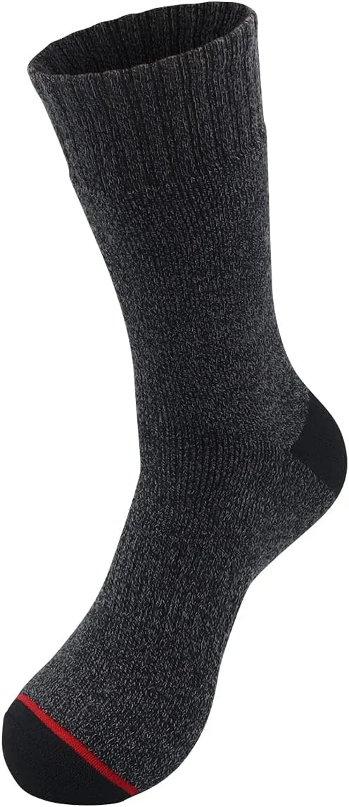 Avalanche Men's High Thermal Socks, Cushioned Thermal Crew Socks For Men 5-Pack