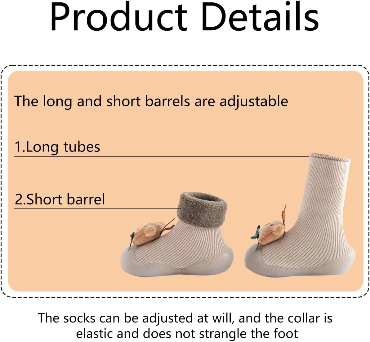 Baby Sock Shoes Boys Girls First Walking Shoes Non Slip Lightweight Toddler Infant Indoor Outdoor