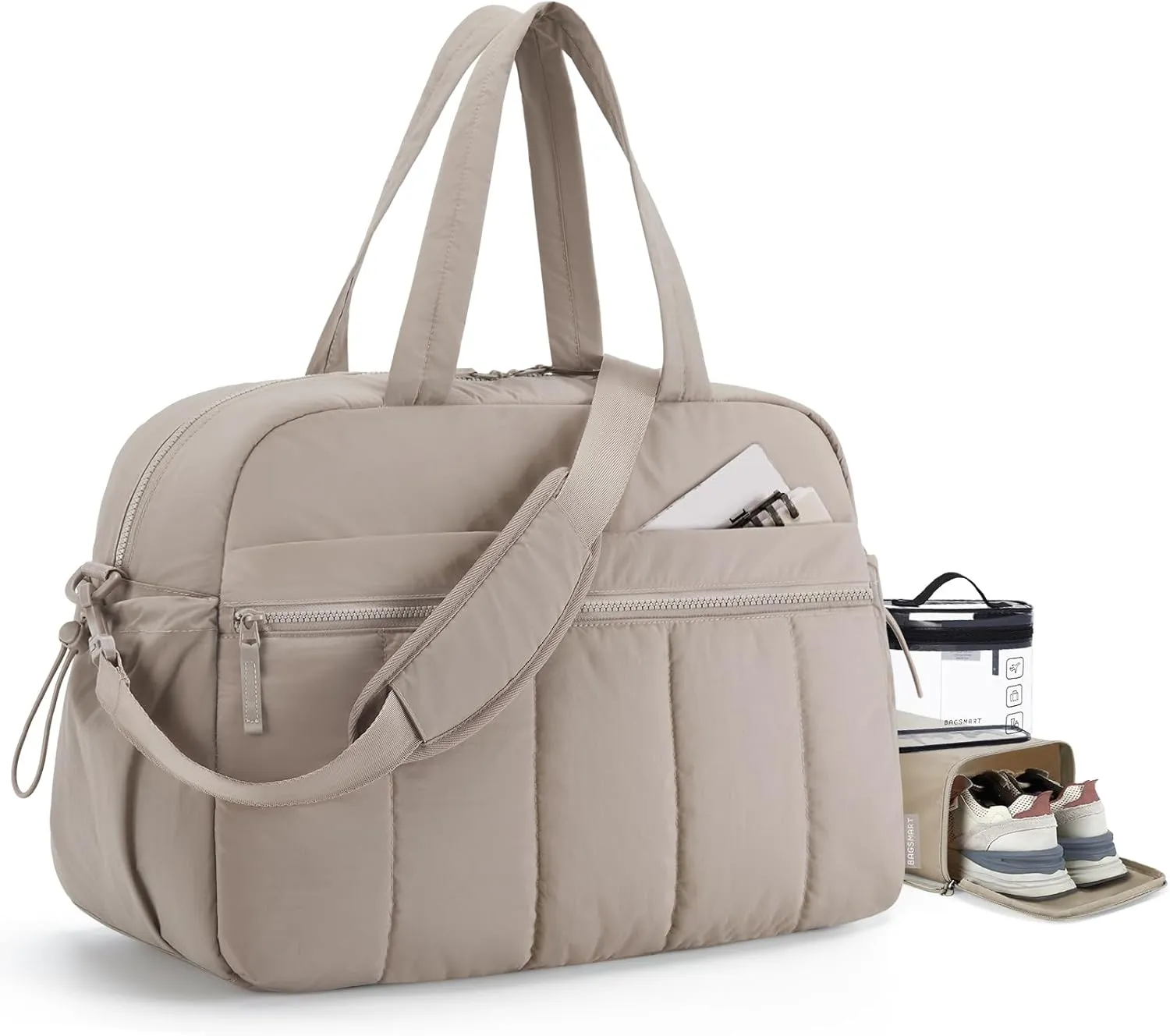 BAGSMART Gym Bag for Women, Duffle Bag for Travel with Wet Pocket, Lightweight Carry on Weekender Duffel, Water Resistant