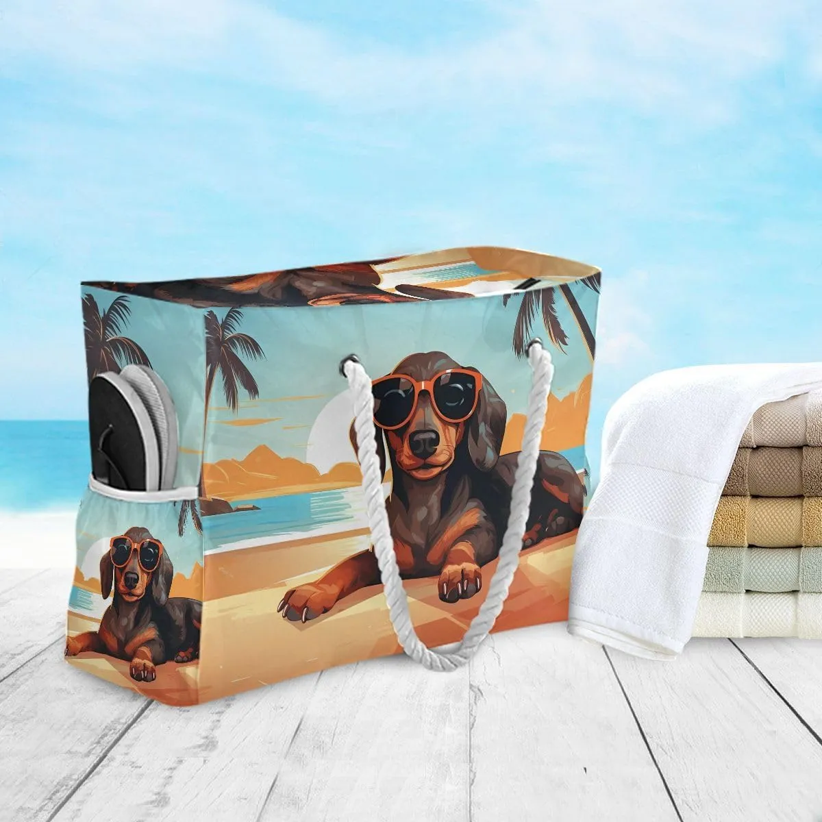 Beach Tote Bags for Women, Turtle Flower Starfish Large Beach Shoulder Bag Pool Bags Purse