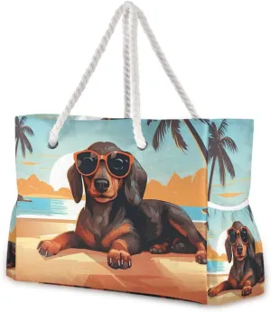 Beach Tote Bags for Women, Turtle Flower Starfish Large Beach Shoulder Bag Pool Bags Purse