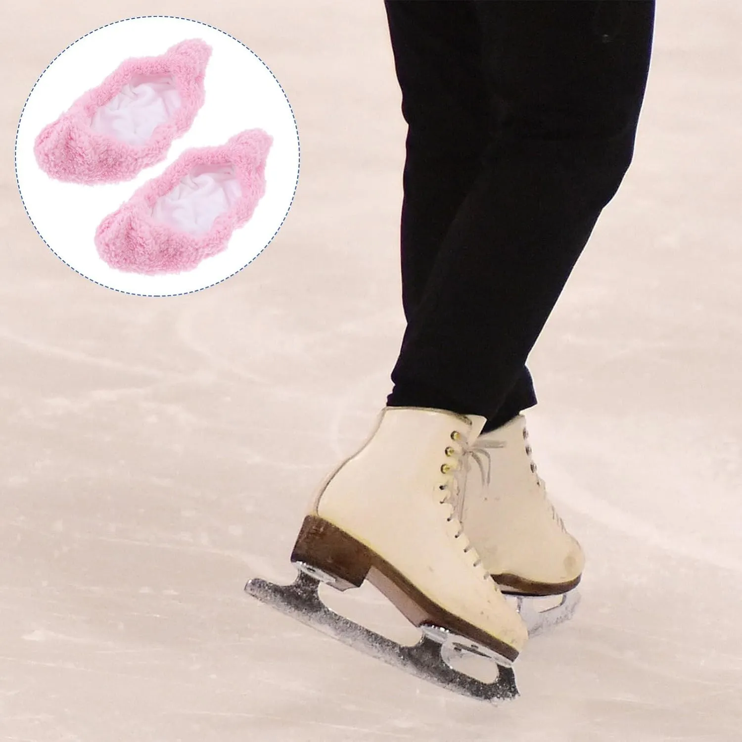 BESPORTBLE Ice Skate Guards, Ice Skate Blade Covers, Skate Guards for Hockey Skates Skating Soakers Velvet Cover for Toddler