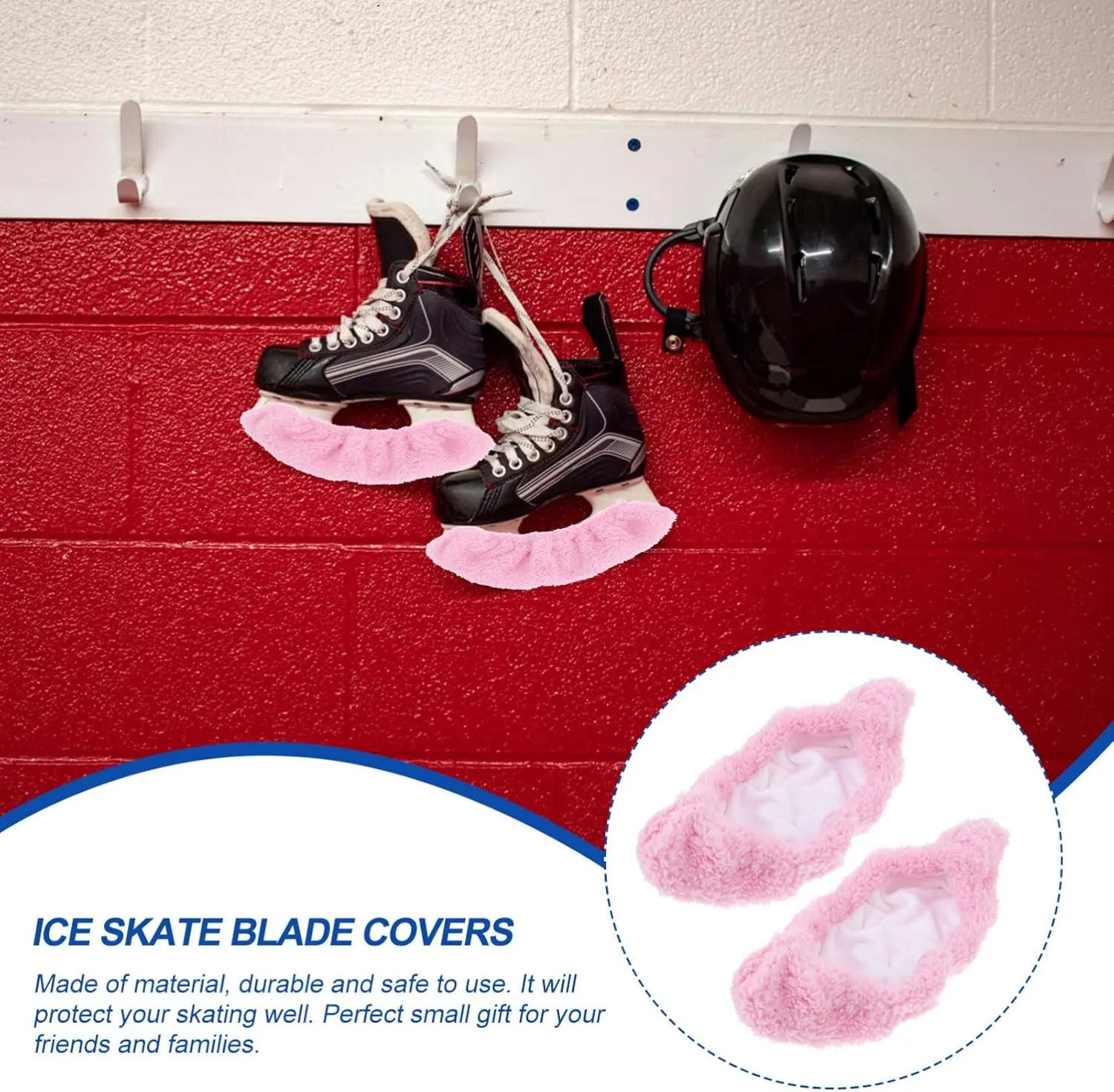BESPORTBLE Ice Skate Guards, Ice Skate Blade Covers, Skate Guards for Hockey Skates Skating Soakers Velvet Cover for Toddler
