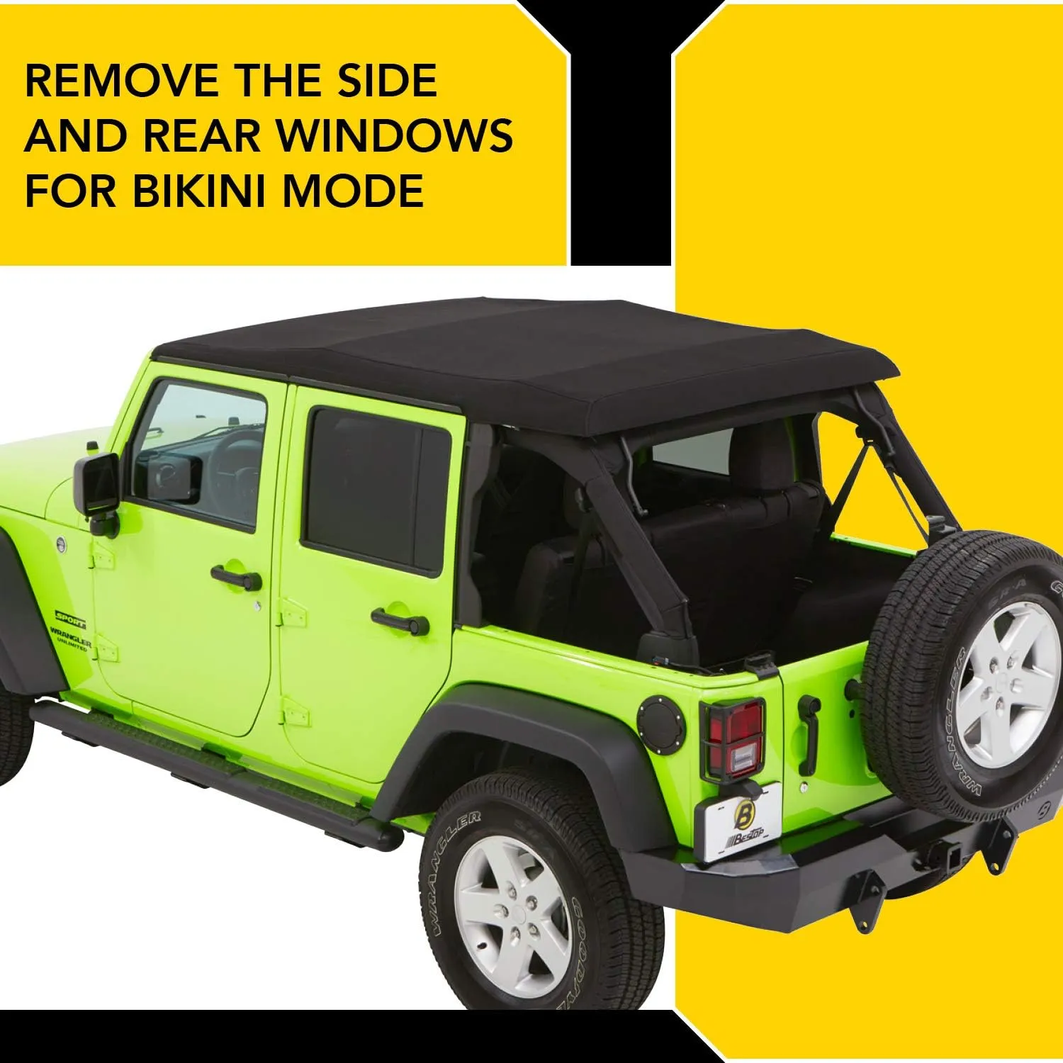 Bestop 54923-35 Black Diamond Trektop NX Glide Convertible Soft Top 4-Door
