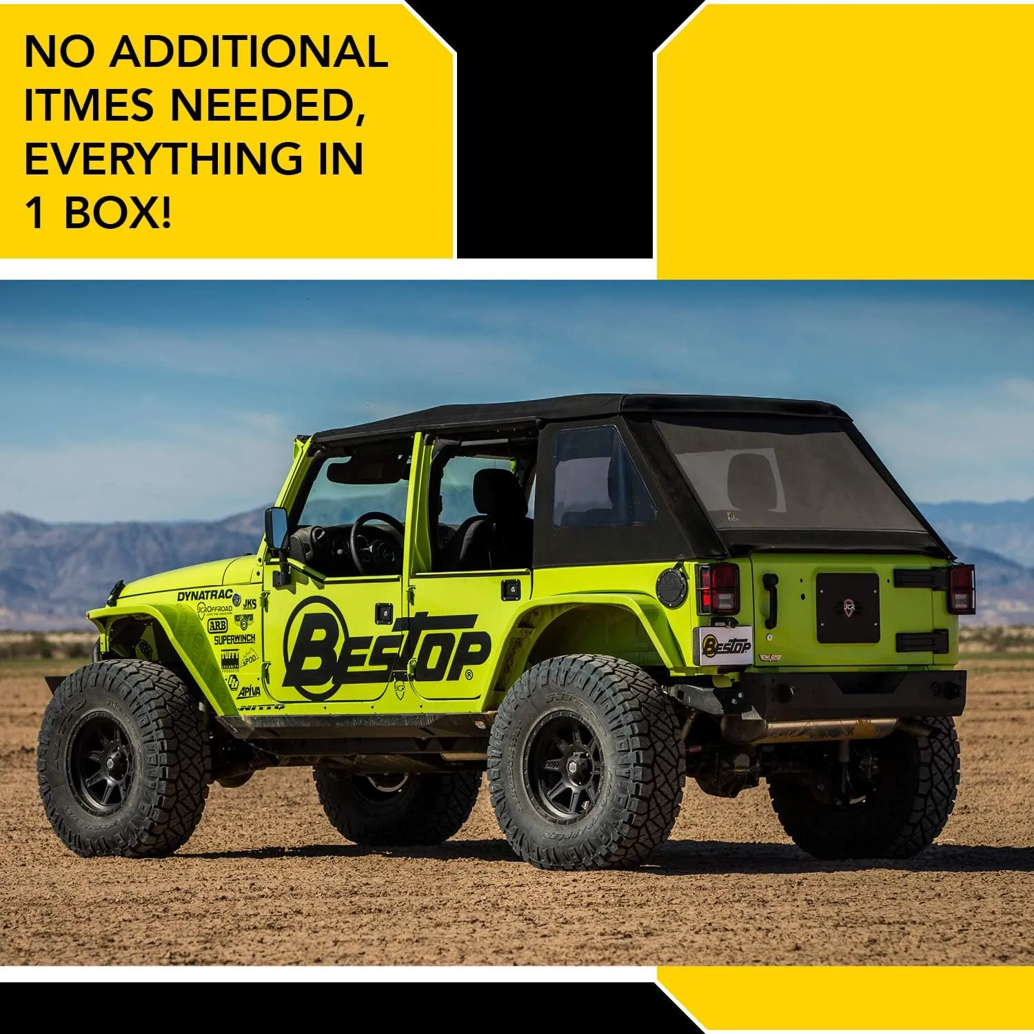 Bestop 54923-35 Black Diamond Trektop NX Glide Convertible Soft Top 4-Door