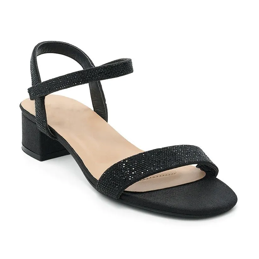 Beth Black Low Heel Formal Shoe