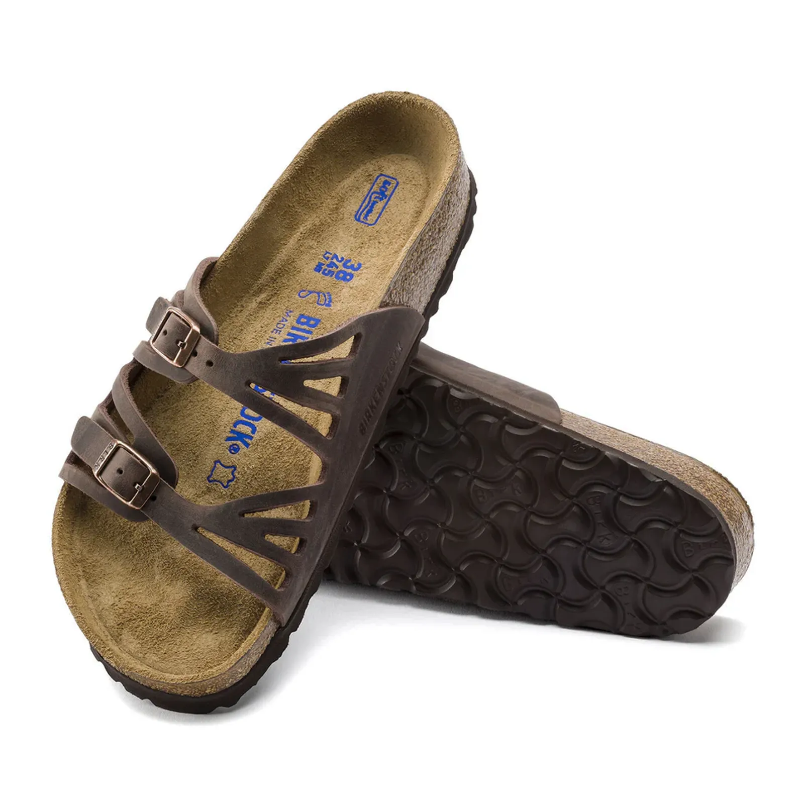 Birkenstock Granada Soft Footbed Slide Sandal (Women) - Habana Leather