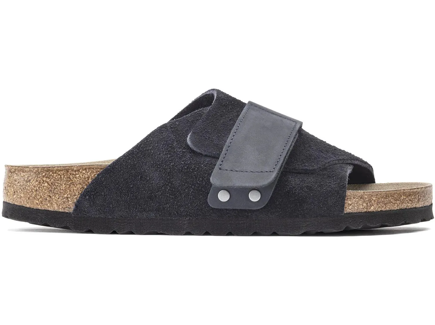 Birkenstock Kyoto Soft Suede & Nubuck Midnight Slide