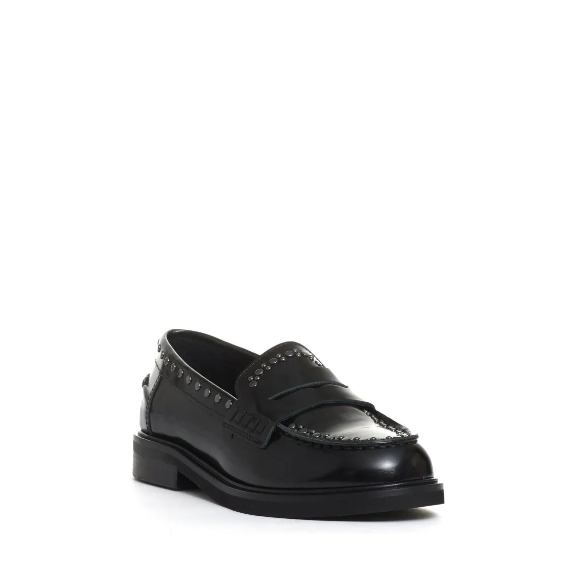 Black Studded Loafer