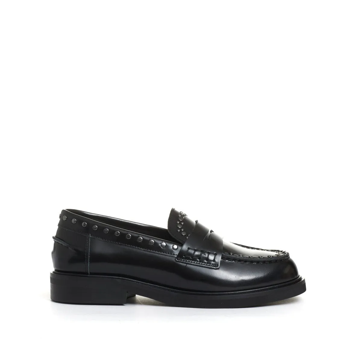 Black Studded Loafer