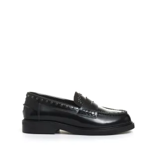 Black Studded Loafer