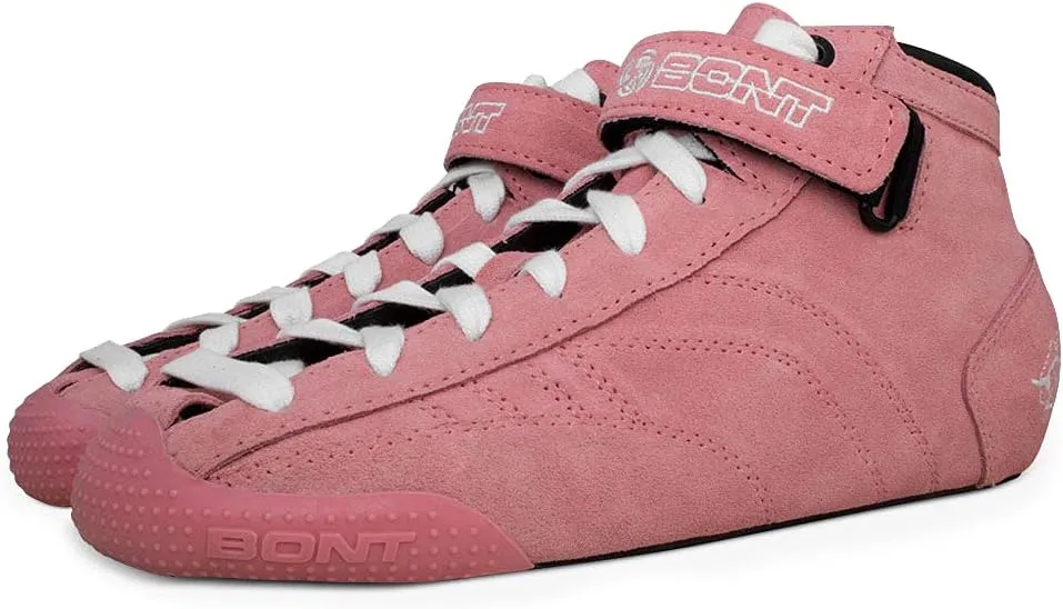 Bont Skates - Prostar Bubblegum Pink Suede Professional Roller Skates with Glow Light Up Led Wheels - Indoor and Outdoor - Roller Skate - Rollerskates