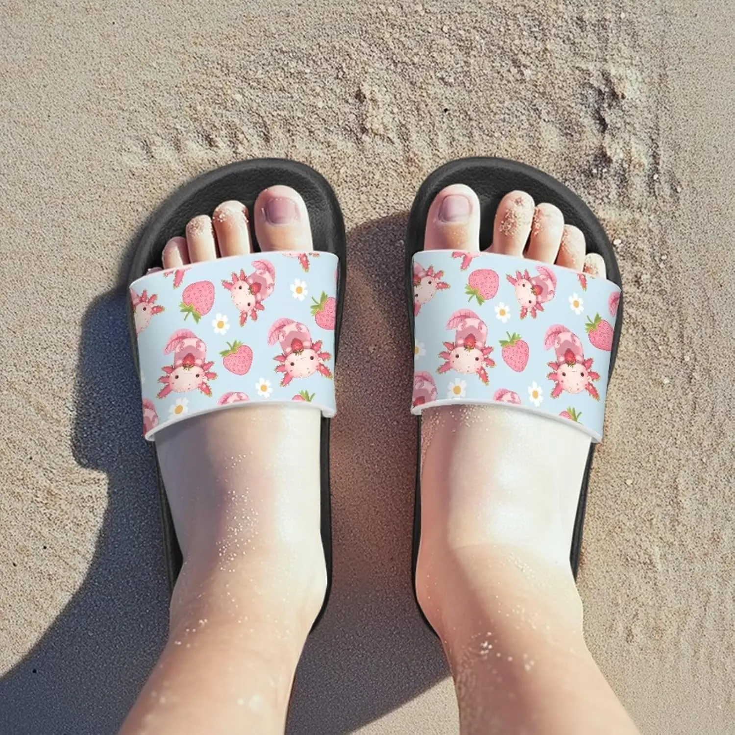 Boys Girls Slip On Slippers Cartoon Open Toe Design Comfortable Living Room Sandals for Beach Days Funny