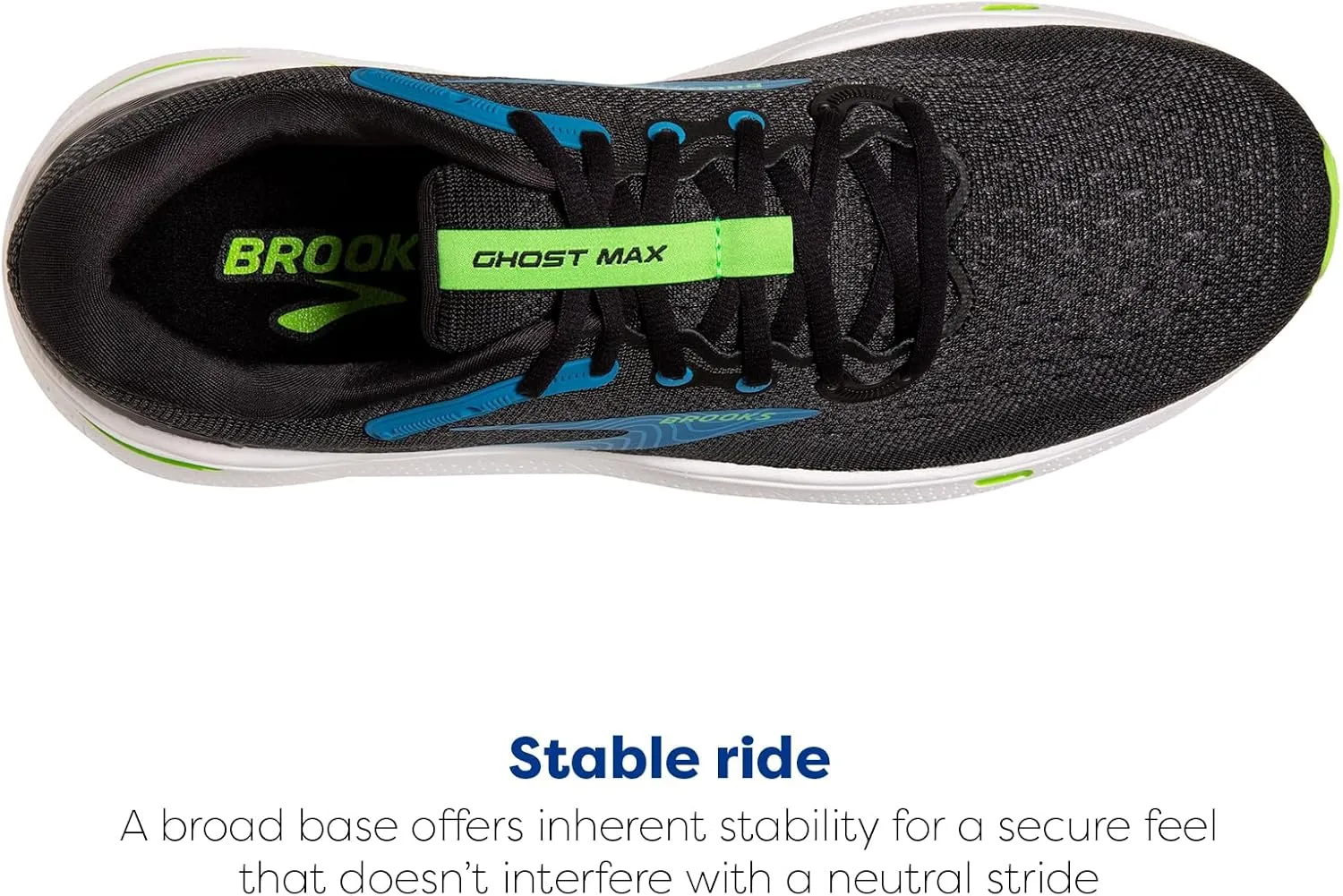 Brooks Men’s Ghost Max Cushion Neutral Running & Walking Shoe