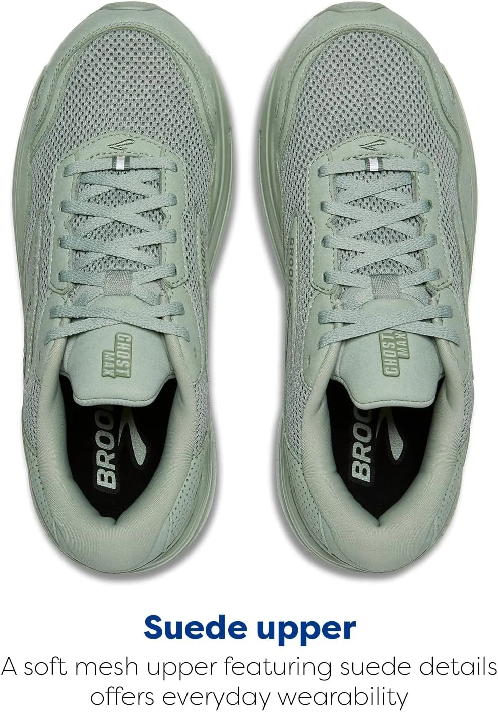 Brooks Men’s Ghost Max Suede/Leather Neutral Running & Walking Shoe