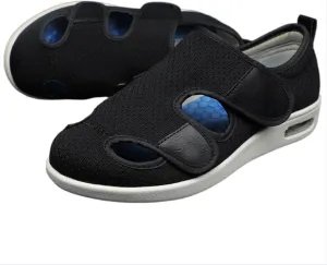 bumuam Women Slip On Shoes with Arch Support,Adjustable Closure Breathable Lightweight Width Non Slip Air Cushion Sneakers for Swollen Feet Edema