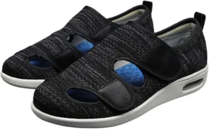 bumuam Women Slip On Shoes with Arch Support,Adjustable Closure Breathable Lightweight Width Non Slip Air Cushion Sneakers for Swollen Feet Edema